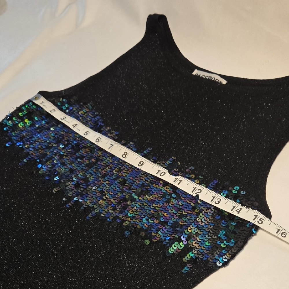 Vintage Passport Black Sequin Tank Top - Picture 9 of 10
